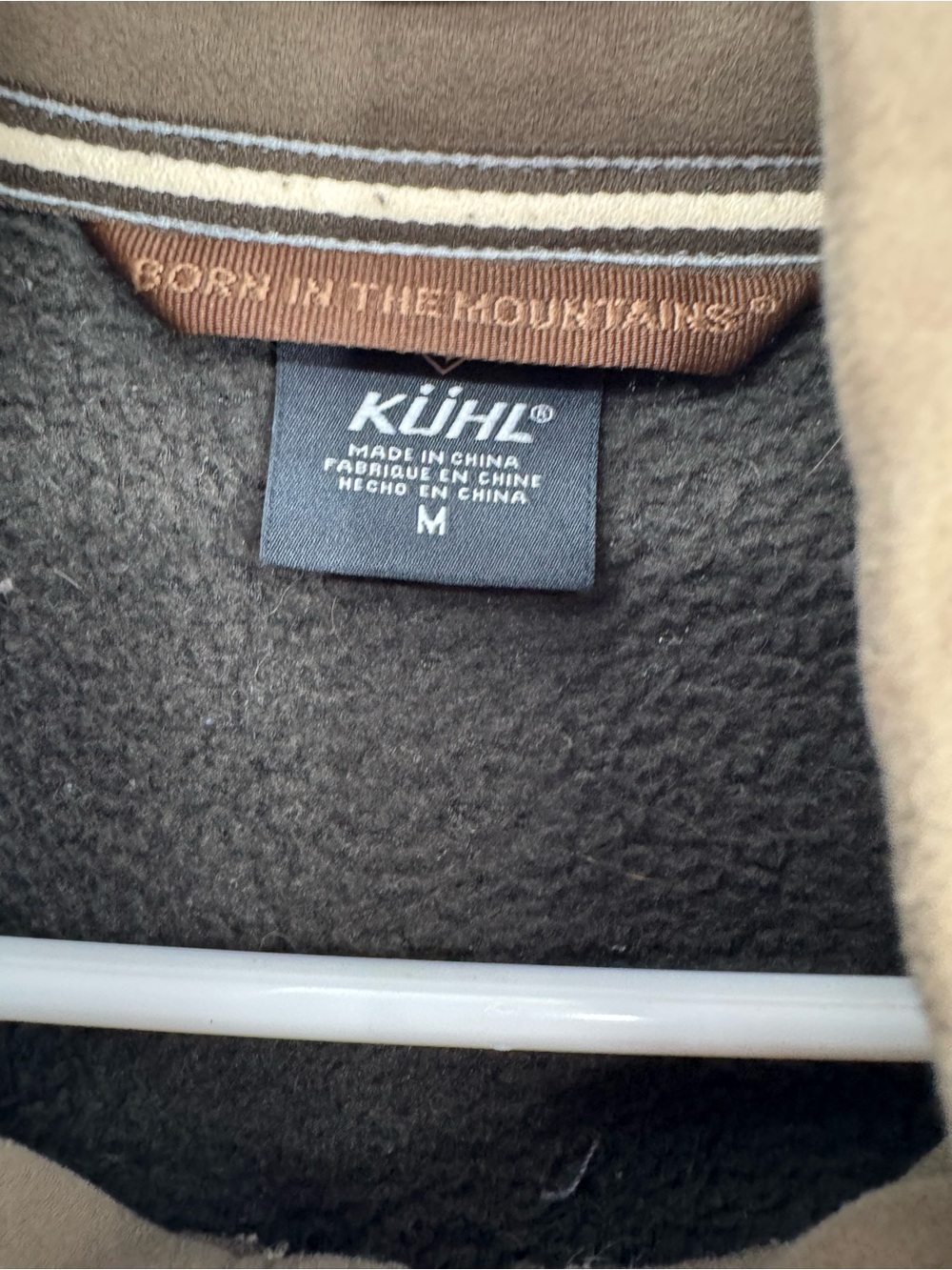 Kuhl Men's Olive Sherpa Performance Jacket with Tan Trim - Picture 3 of 10